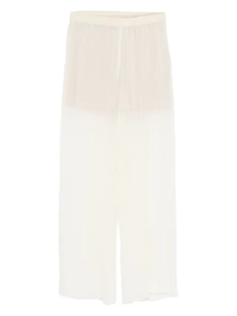 Alysi semi-sheer trousers Neutrals 165107A5011