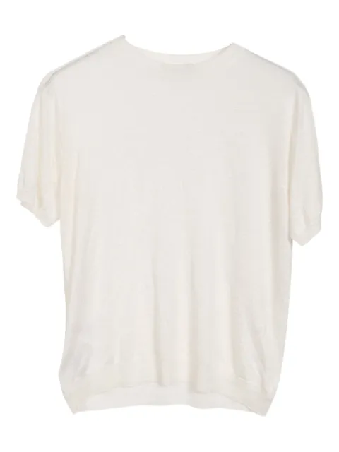 Prada Pre-Owned 2010s crew-neck knitted silk top White 994133