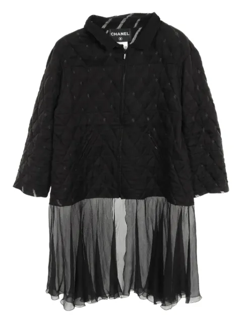CHANEL Pre-Owned 1986 Quilting Zip Jacket Black 987826