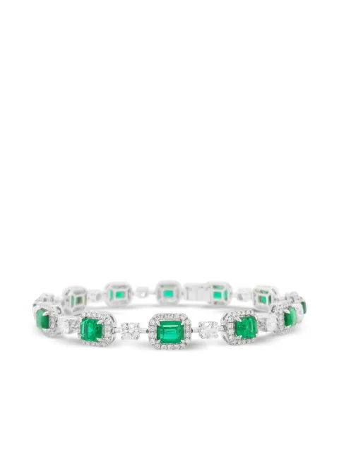 HYT Jewelry 18kt white gold Tennis emerald bracelet Silver B71HR
