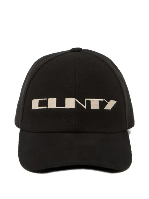 Rick Owens DRKSHDW embroidered baseball cap Black DA02E7478BMOEM6