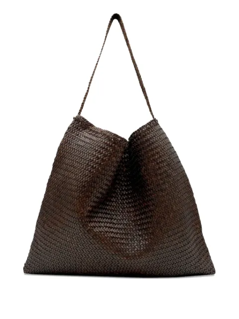 DRAGON DIFFUSION woven leather shoulder bag Brown 8848
