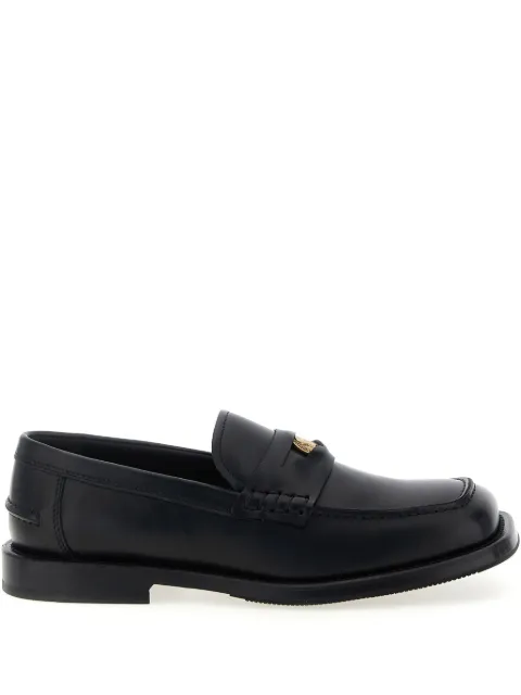 Moschino coin-detail leather loafers Black MB10423M0NGA