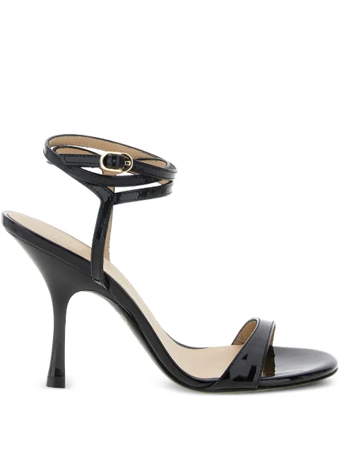 Stuart Weitzman 100mm Nudist wrap-ankle sandals Black SL466BLK