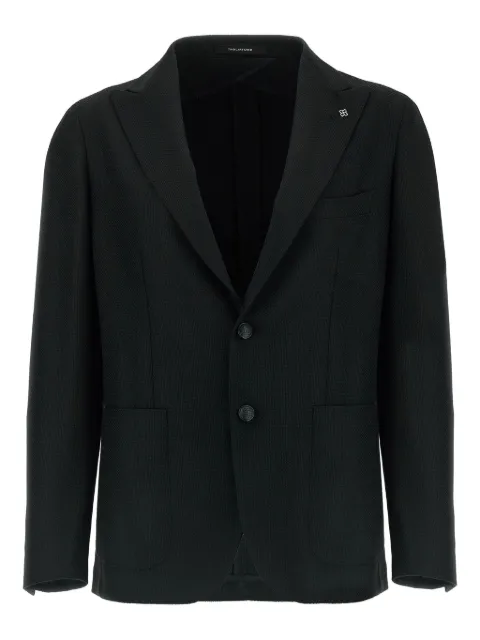 Tagliatore textured peak-lapel blazer Black 1SMC26K120028N5048