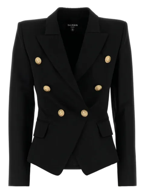 Balmain double-breasted blazer Black FF1SI505WB08