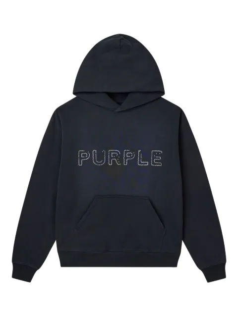 Purple Brand logo-detail hoodie Black P447FTBW425