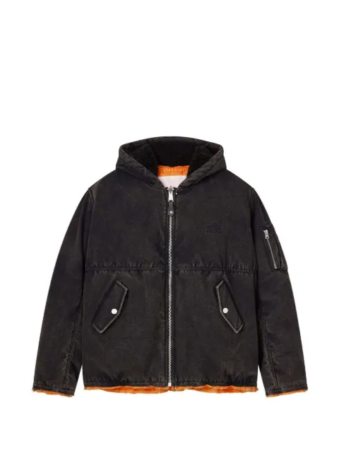 Purple Brand hooded cotton jacket Black M6103APHB825