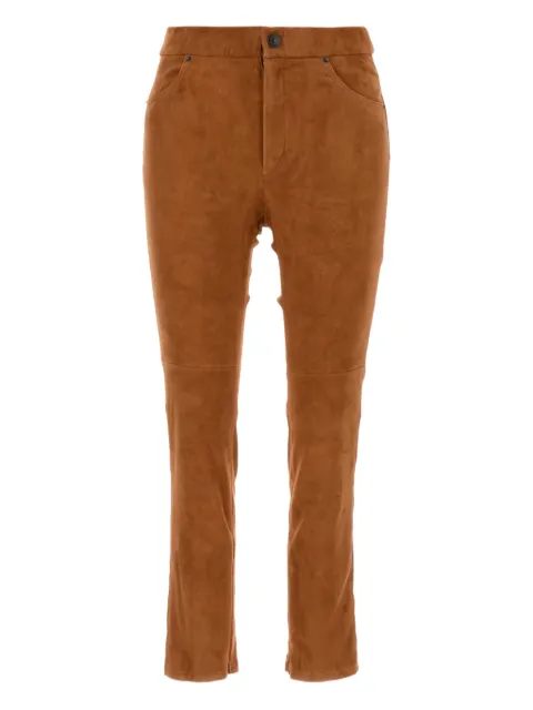 ISABEL MARANT suede back-pockets trousers Brown PA0596FAC3B02I