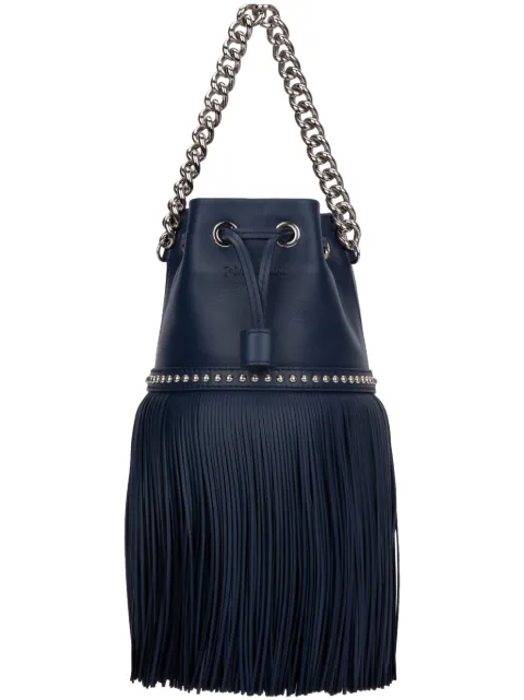 J&M Davidson Carnival fringed studded bucket bag Blue LMNC1XXSCNP