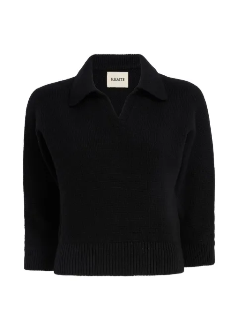 KHAITE cashmere polo shirt Black 9834650200
