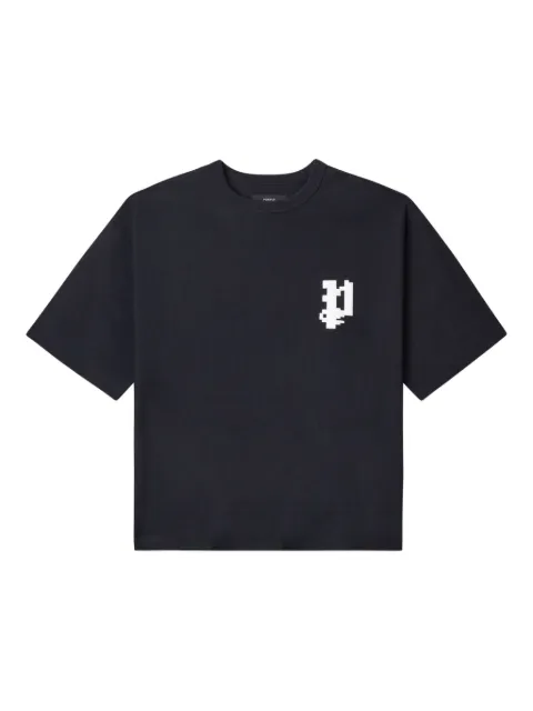 Purple Brand logo-detail T-shirt Black M1057HJBP425