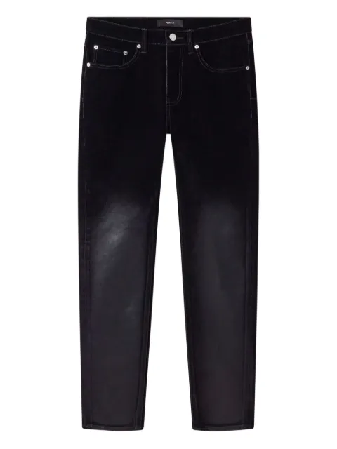 Purple Brand P001 flock-dipped jeans Black P001SFDB425