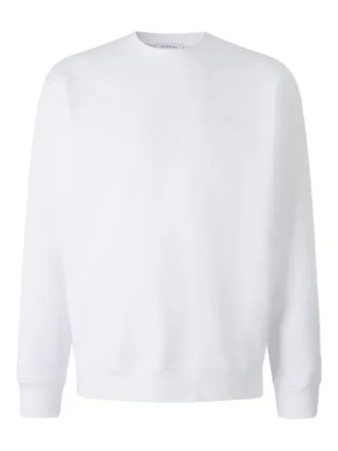 Givenchy logo-patch cotton sweatshirt White BMJ0NT319B