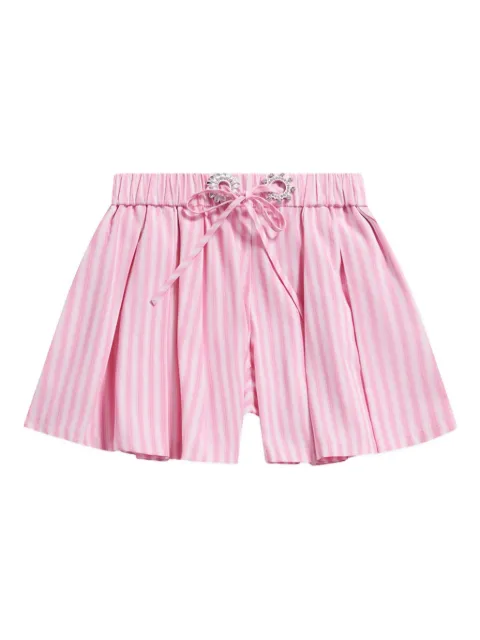 AREA pleated striped shorts Pink PF25AWSO0028FA01