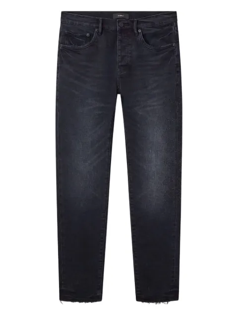 Purple Brand P001 rhinestone-logo jeans Black P001SHFL425
