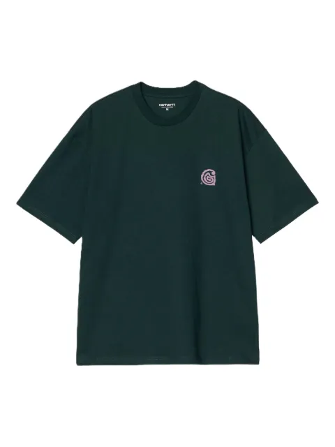 Carhartt WIP Helix swirl-logo T-shirt Green I035194