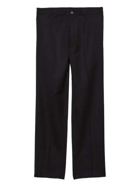 Prada triangle-logo wool trousers Black UP0371SOOO155E