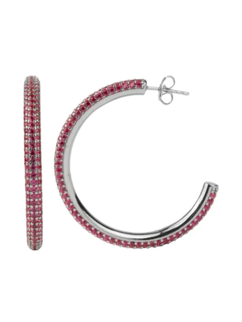 All the Luck in the World Aimé hoop earrings Pink AIERRMS