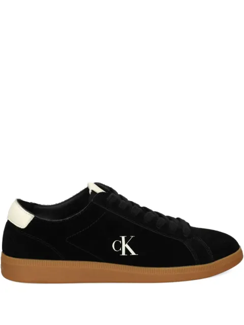 Calvin Klein Jeans logo-detail suede sneakers Black YM0YM01321