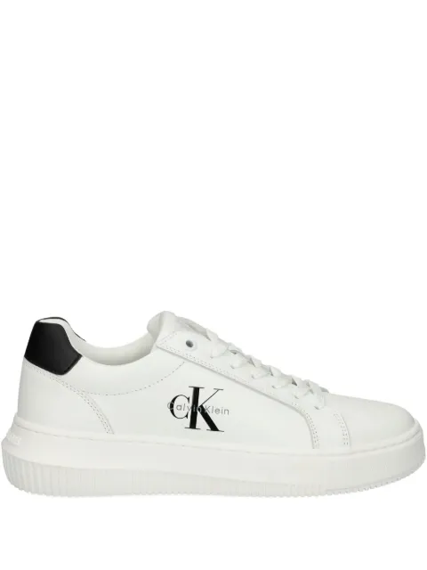 Calvin Klein Jeans logo-detail leather sneakers White YW0YW01872