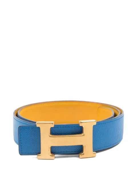 Hermès Pre-Owned 1996 Constance bicolor belt Blue 15016089
