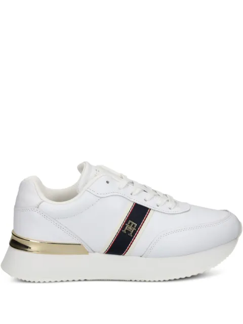 Tommy Hilfiger leather striped low-top sneakers White FW0FW08904