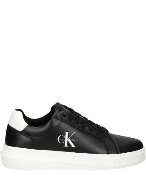 Calvin Klein Jeans logo-detail leather sneakers Black YM0YM01317