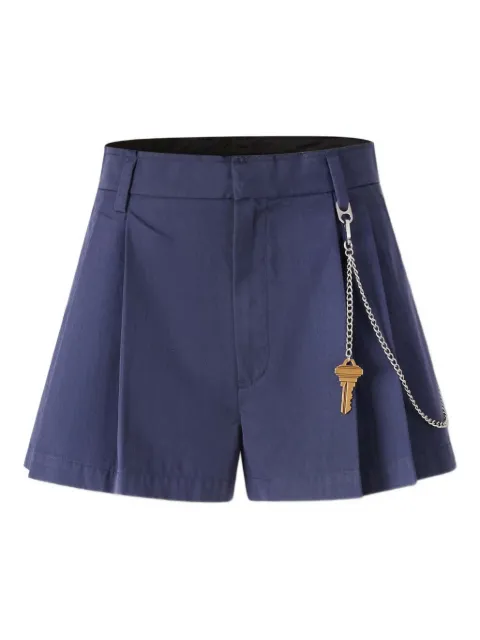 Alexander Wang pleated chain-detail skorts Blue 1WC3254884