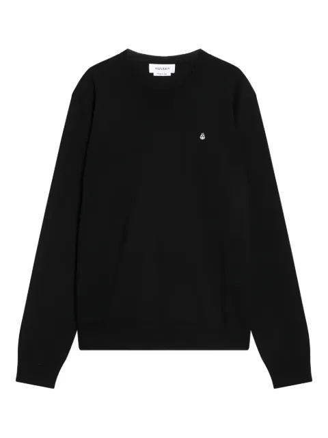 Alexander McQueen skull-embellished crew-neck sweater Black 839686Q1BEC