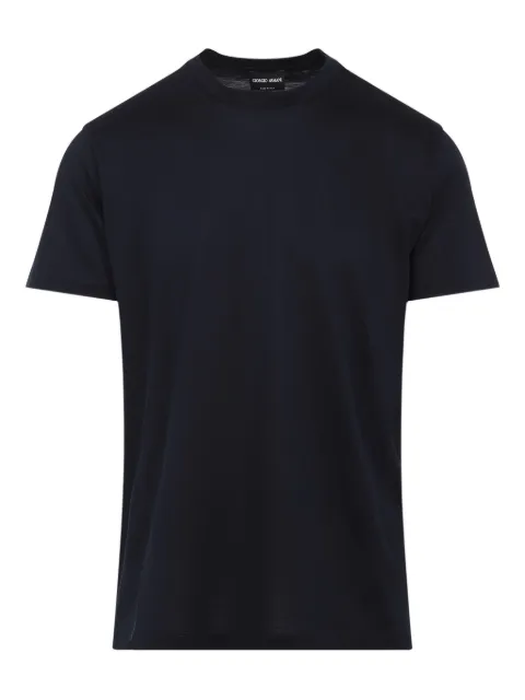 Giorgio Armani crew-neck short-sleeve T-shirt Blue 3KSM77SJZHZ