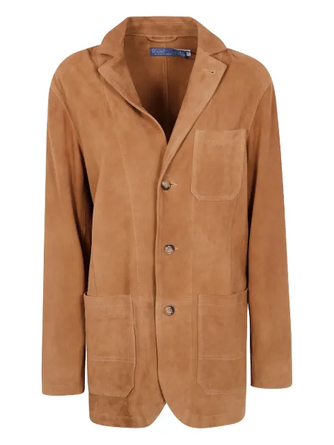 Polo Ralph Lauren suede three-button jacket Brown 211964804