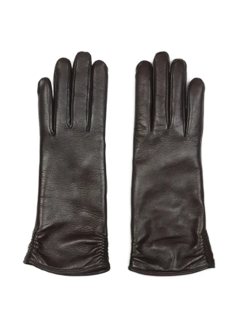 Giorgio Armani leather gloves Brown GW001984AF19169