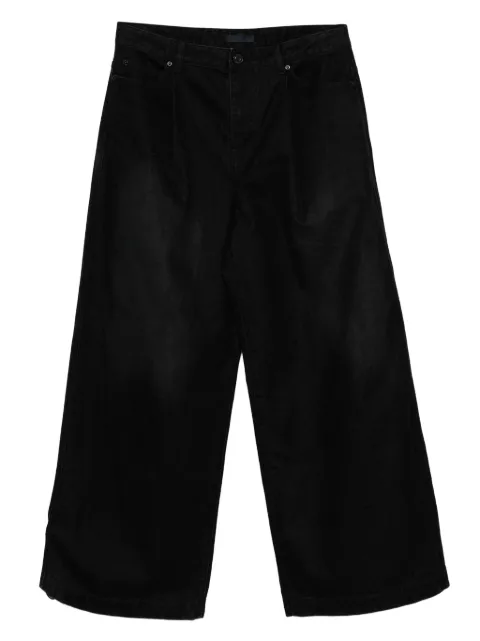 Juun.J pleated cotton trousers Black JC5821PD35