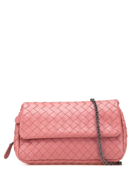 Bottega Veneta Pre-Owned 2012-2025 Mini Nappa Intrecciato Expandable Chain crossbody bag Pink 0KYCH98R1EM17JTF