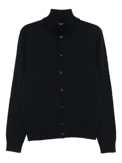 Zanone high-neck wool cardigan Blue 810130ZR229