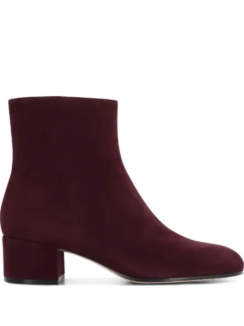Gianvito Rossi 70mm Joelle suede block-heel ankle boots Red G7303145RICCAS
