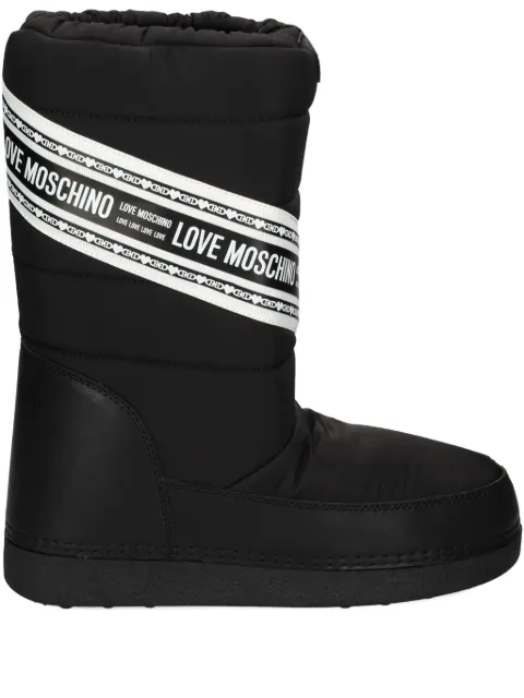 Love Moschino logo-print snow boots Black JA24162G1N