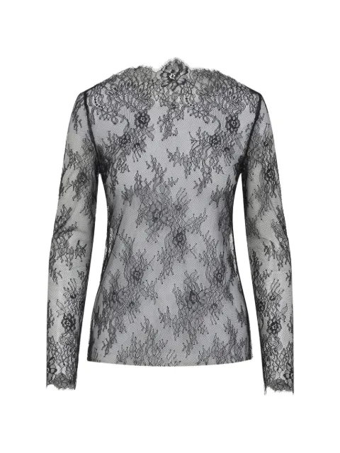 Alberta Ferretti floral-lace long-sleeve top Black AEF252U02186620