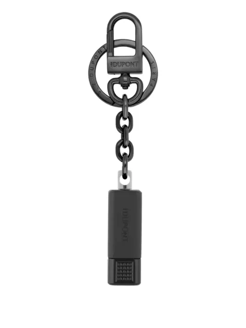 S.T. Dupont logo-engraved keyring Black D003281P