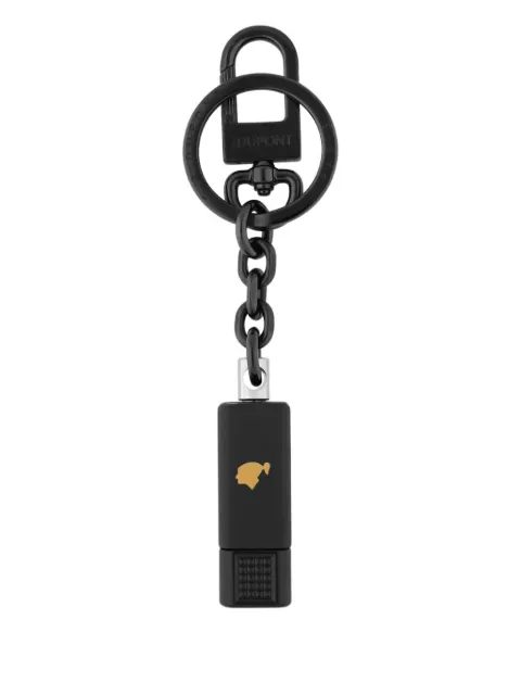 S.T. Dupont rectangular-shaped keyring Black D003203P