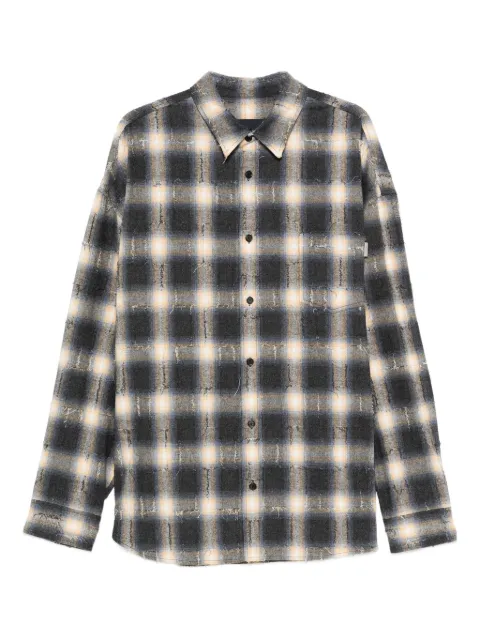 Juun.J checked cotton shirt Yellow JC5864P00E