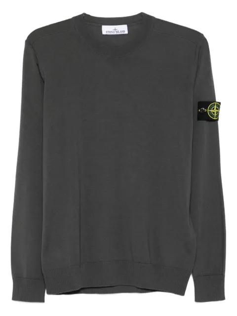 Stone Island Compass-badge crew-neck sweater Grey K2S155100071S00C4