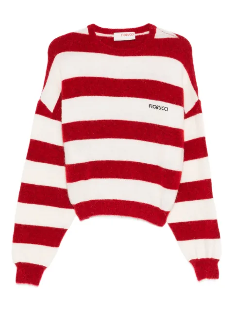 Fiorucci striped crew-neck jumper Red W02FPKSW448KN11DR02