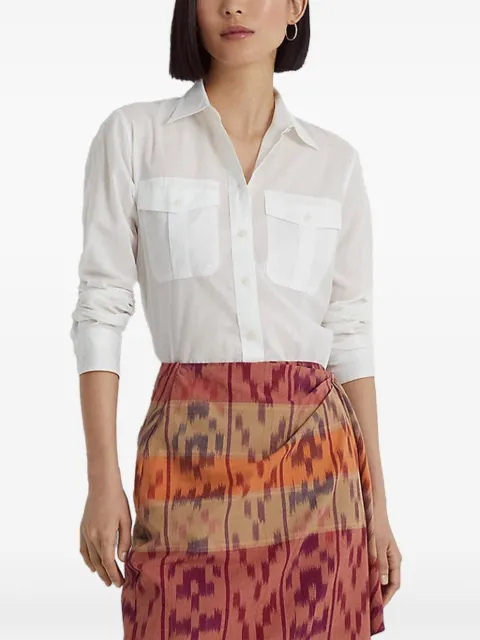 Lauren Ralph Lauren Kosulja pocket flap shirt White 200909145