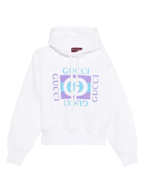 Gucci logo-print hoodie White 837935XJHGJ