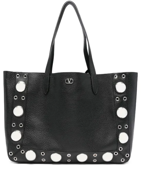 Valentino Garavani studded leather tote bag Black YB0R79MJL