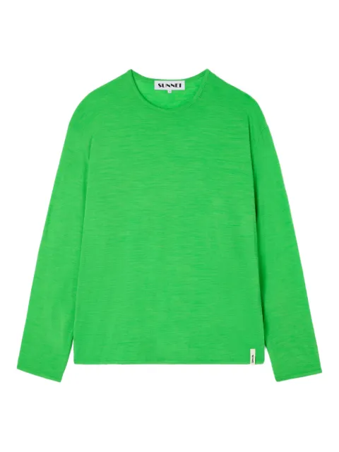 Sunnei long-sleeve T-shirt Green RTWXJER050JER025