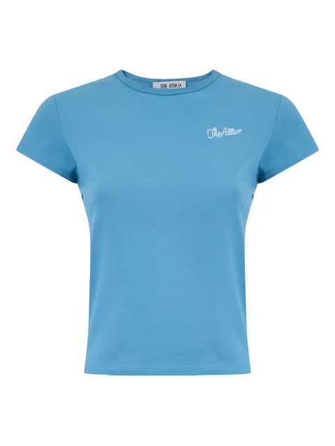The Attico logo-embroidered T-shirt Blue 251WCT00357JJJ025AA
