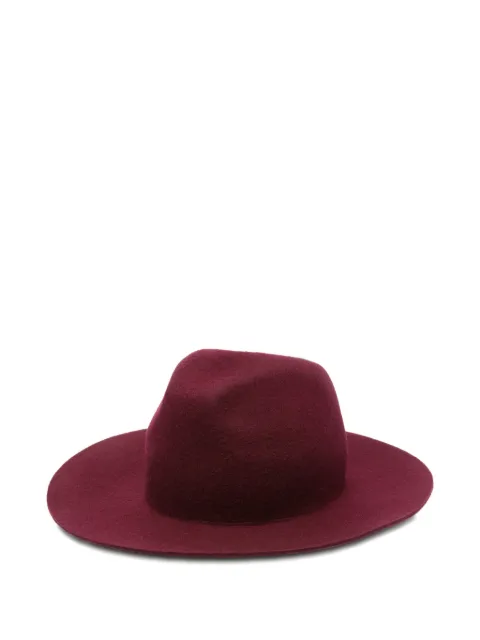 Forte Forte pearl-embellished hat Red 14192MYHAT